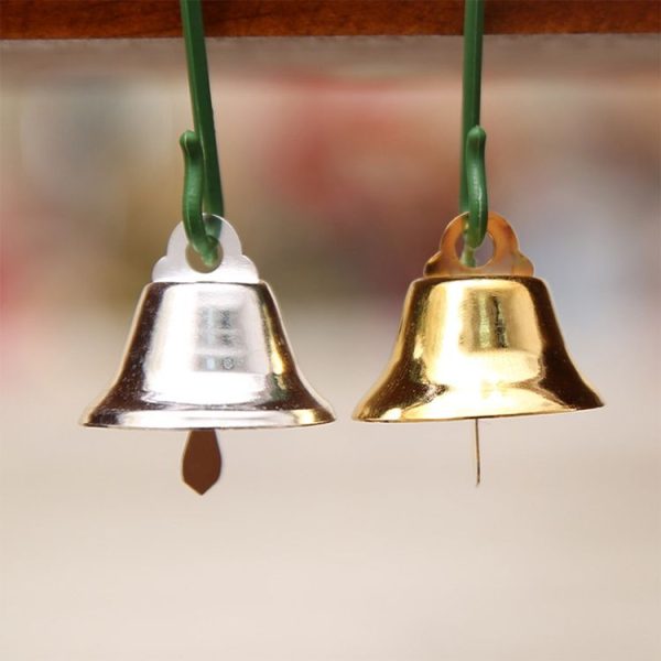 10 in 1 Christmas Decorating Christmas Tree Small Bells Decoration Supplies, Size: 2*2cm (Gold) - Image 4