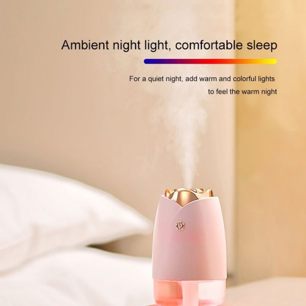 WT-H19 Rose Atomizing Humidifier with Colorful Night Lights, Water Tank Capacity: 230mL (Pink) - Image 11