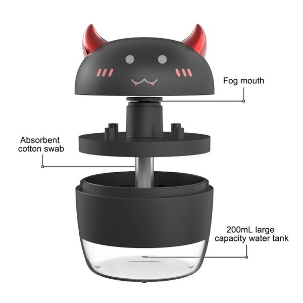 WT-H21 Angel Atomizing Humidifier with Colorful Night Lights, Water Tank Capacity: 200mL (White) - Image 3