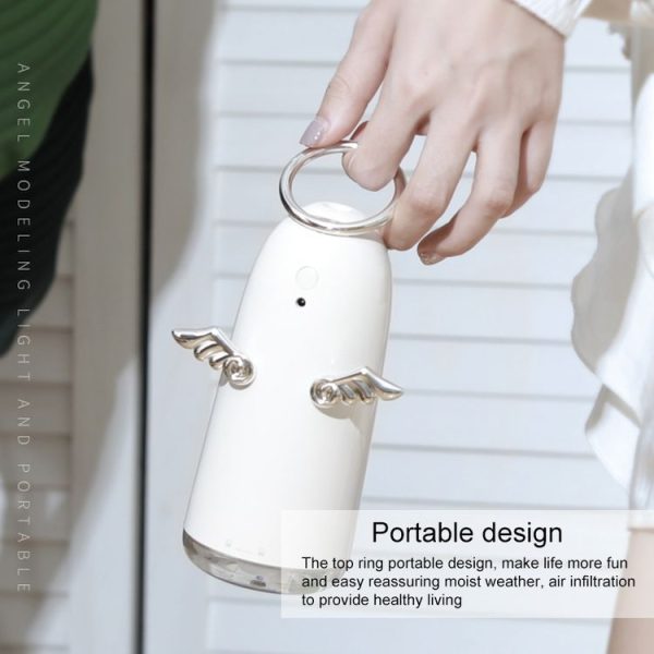 TSHM0 Mini Angel Atomizing Humidifier with Colorful Night Lights, Water Tank Capacity: 230mL (Pink) - Image 13