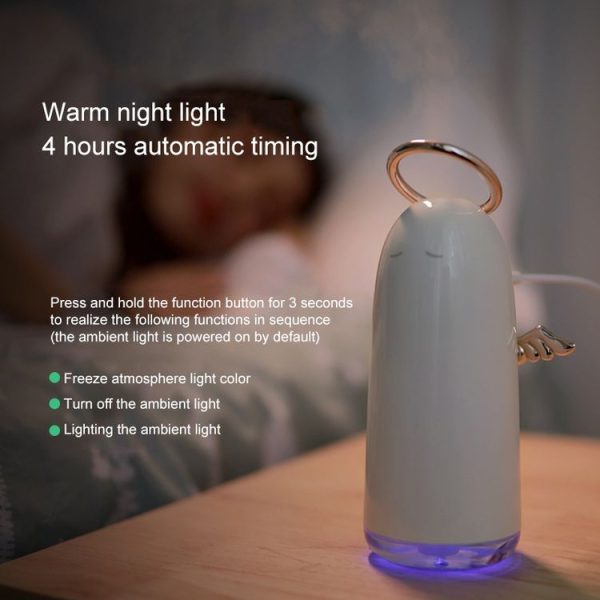 TSHM0 Mini Angel Atomizing Humidifier with Colorful Night Lights, Water Tank Capacity: 230mL (Pink) - Image 16