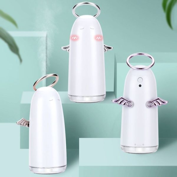 TSHM0 Mini Angel Atomizing Humidifier with Colorful Night Lights, Water Tank Capacity: 230mL (Pink) - Image 17
