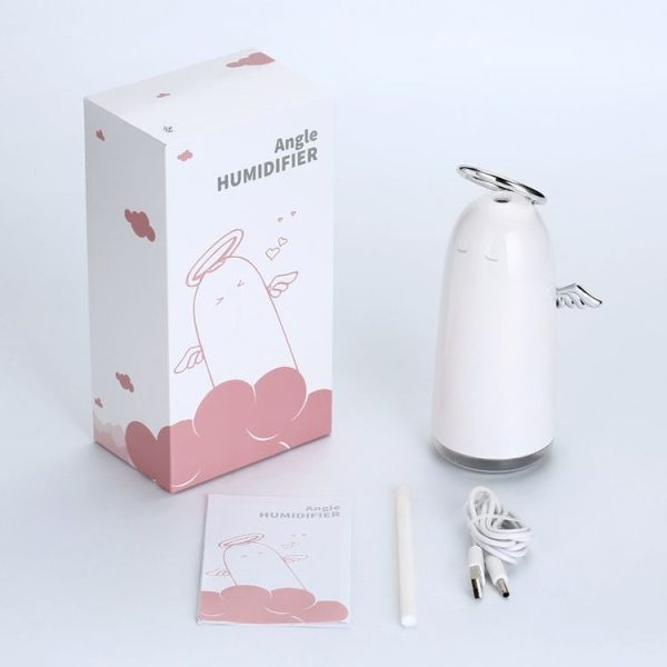 TSHM0 Mini Angel Atomizing Humidifier with Colorful Night Lights, Water Tank Capacity: 230mL (Pink) - Image 9