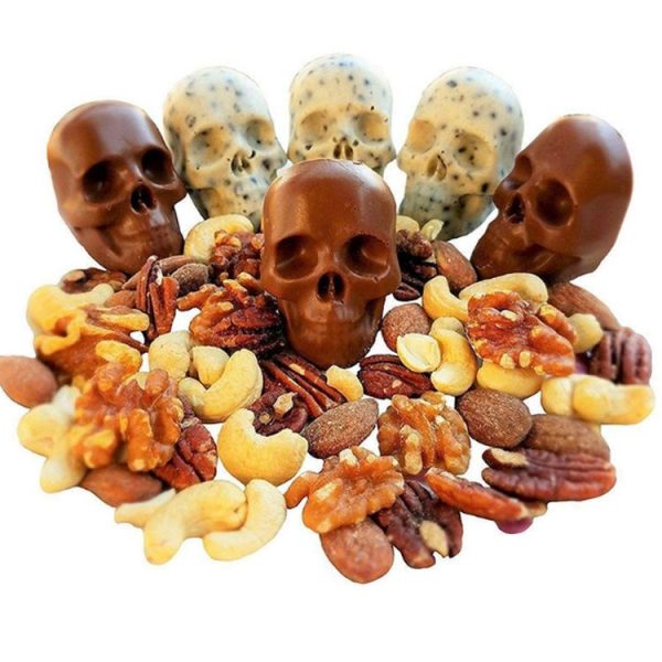 Halloween 3D Skull Head Ice Cube Mold Home Bar Silicone 4 Lattice Ice Cube Biscuit Cake Chocolate Maker Moulds - Image 6