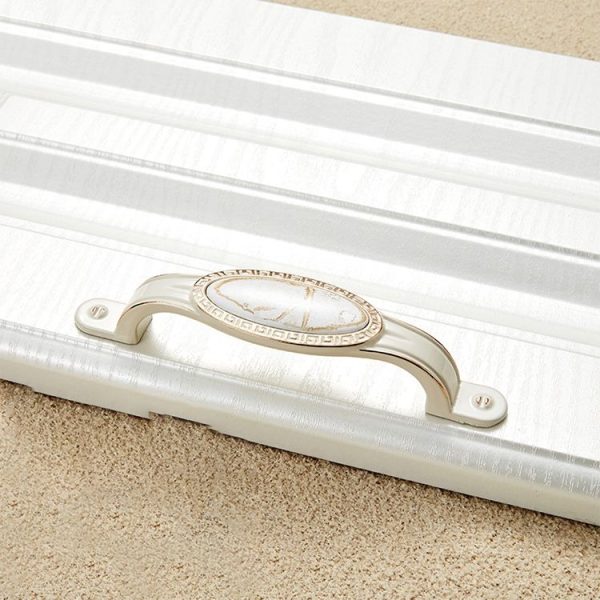 3 PCS 5008-96 Ivory White Marble Cabinet Drawer Zinc Alloy Ivory White Jade Handle - Image 2