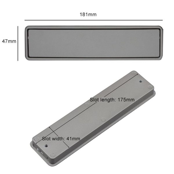 Simple Wardrobe Slotted Scrub Handle Concealed Recessed Drawer Invisible Handle, Hole Distance: 160mm (Black) - Image 3