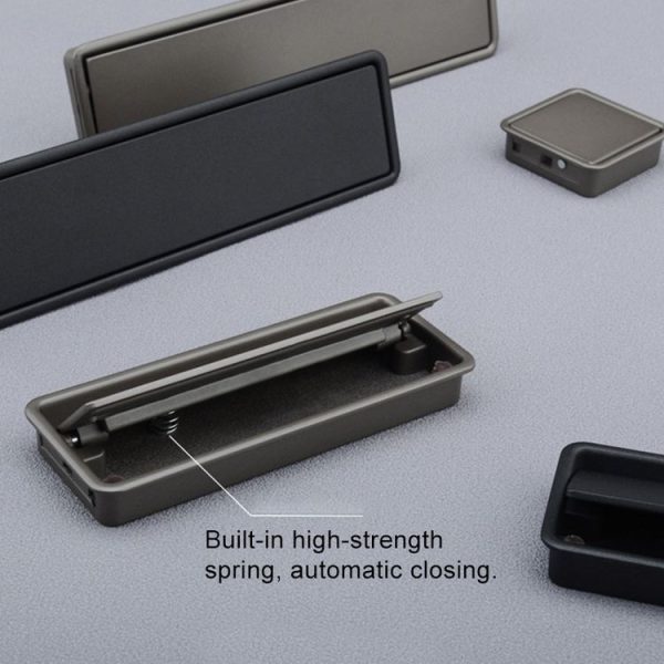 Simple Wardrobe Slotted Scrub Handle Concealed Recessed Drawer Invisible Handle, Hole Distance: 160mm (Black) - Image 5