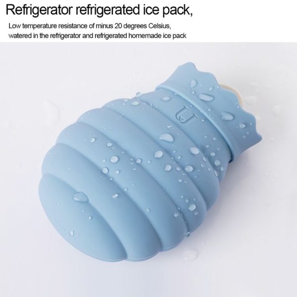 Original Xiaomi Youpin Jotun Judy Warm Water Bag Silicone Hot Water Bag Small Size: 15x10x5.8cm (Gray Blue) - Image 4