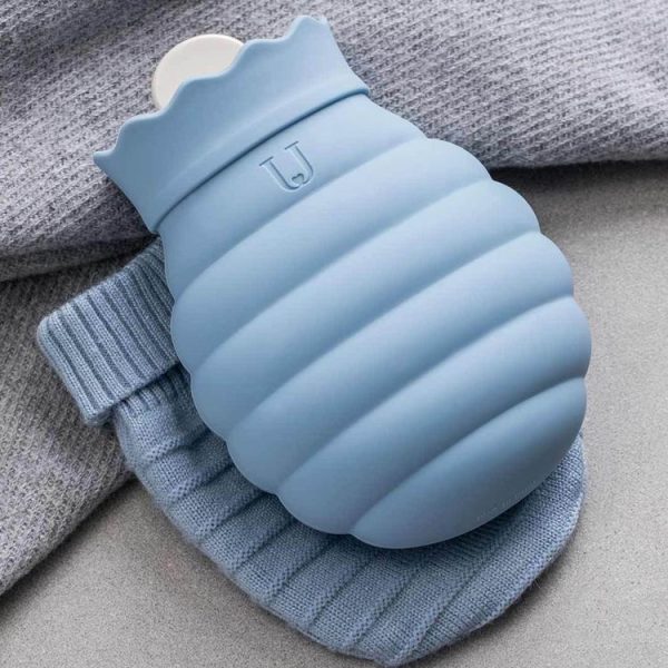 Original Xiaomi Youpin Jotun Judy Warm Water Bag Silicone Hot Water Bag Small Size: 15x10x5.8cm (Gray Blue) - Image 8