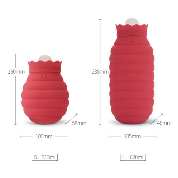 Original Xiaomi Youpin Jotun Judy Warm Water Bag Silicone Hot Water Bag Size: 23.8x105x4.8cm (Gray Blue) - Image 3