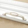 3 PCS 5008-128 Ivory White Marble Cabinet Drawer Zinc Alloy Ivory White Jade Handle - Image 2