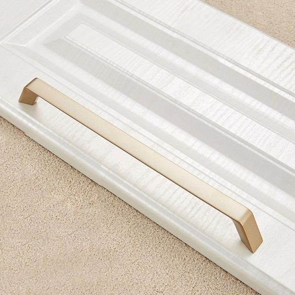 9009-224 Modern Simple Cabinet Door Handle Drawer Wardrobe Zinc Alloy Handle (Gold) - Image 2