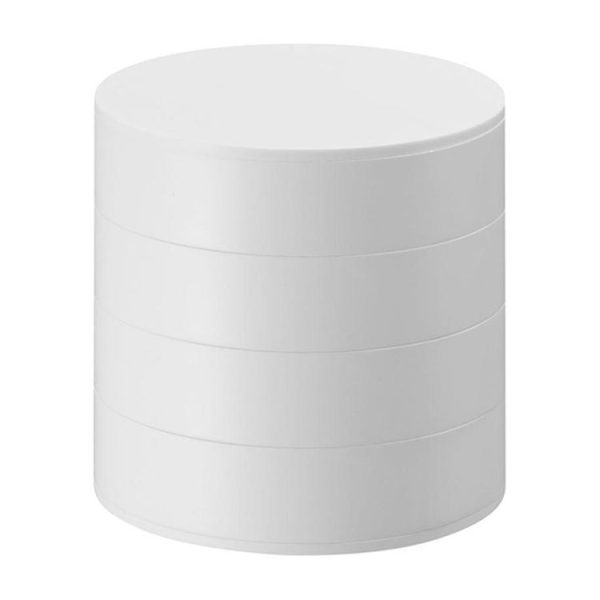 Creative Multi-storey Desktop Jewelry Storage Box Protective Case (White) - Image 2