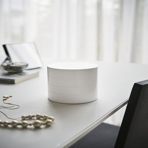 Creative Multi-storey Desktop Jewelry Storage Box Protective Case (White) - Image 5