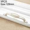3 PCS 5008-128 Ivory White Crack Cabinet Drawer Zinc Alloy Ivory White Jade Handle