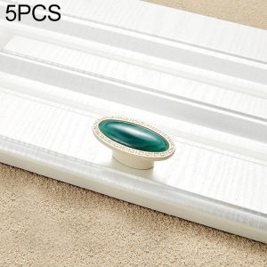 5 PCS 5008-single Ivory White Emerald Jade Cabinet Drawer Zinc Alloy Ivory White Jade Handle