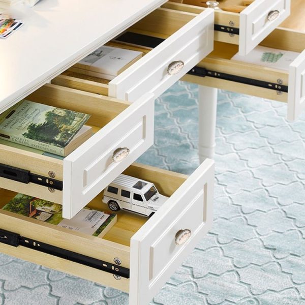 5 PCS 5008-single Ivory White Cross Gold Cabinet Drawer Zinc Alloy Ivory White Jade Handle - Image 3