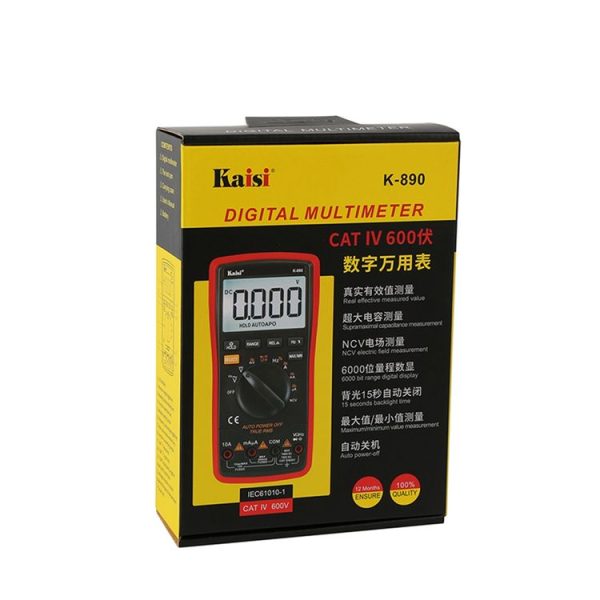 Kaisi K-890 Professional LCD Digital Multimeter Electrical Handheld Digital Multimeter Tester - Image 6