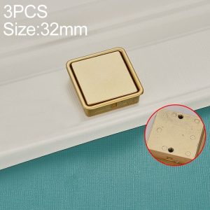 3 PCS 8018-32 Drawer Cabinet Door Sliding Door Covered Handle (Gold)