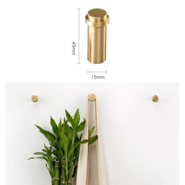 Brass Creative Wall Hanging Key Receiving Hanging Hook, Size: 4.5x1.5cm - Image 4