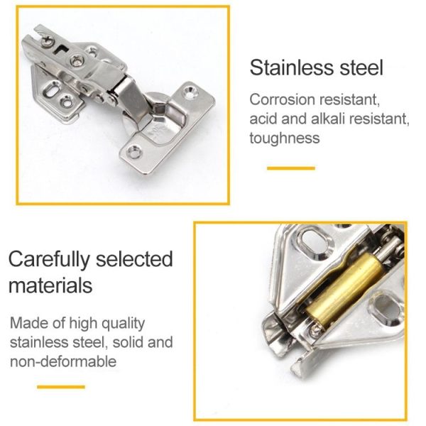 2 PCS Stainless Steel Hydraulic Hinge Copper Rod Hydraulic Buffer Hinge, 781 Straight Arm - Image 4