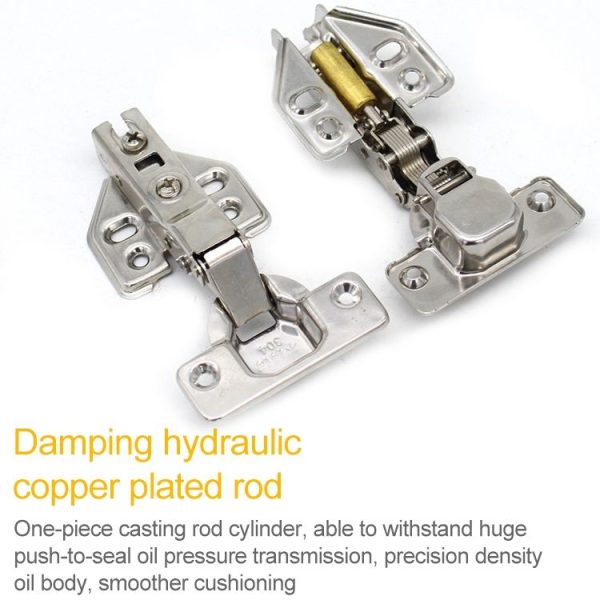 2 PCS Stainless Steel Hydraulic Hinge Copper Rod Hydraulic Buffer Hinge, 781 Straight Arm - Image 6