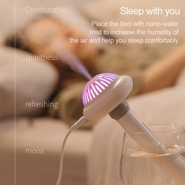 Bottle Cap Shape LED Nano Spray Humidifier Automatic Alcohol Sprayer (Pink) - Image 9