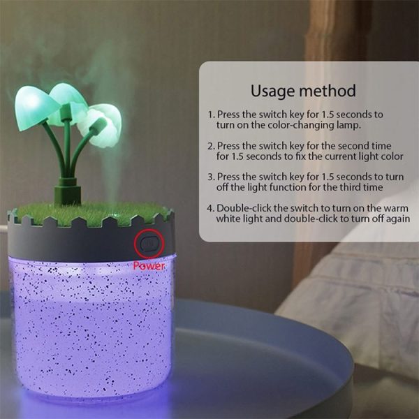 Lavender Landscape LED Humidifier Automatic Alcohol Sprayer (White) - Image 9