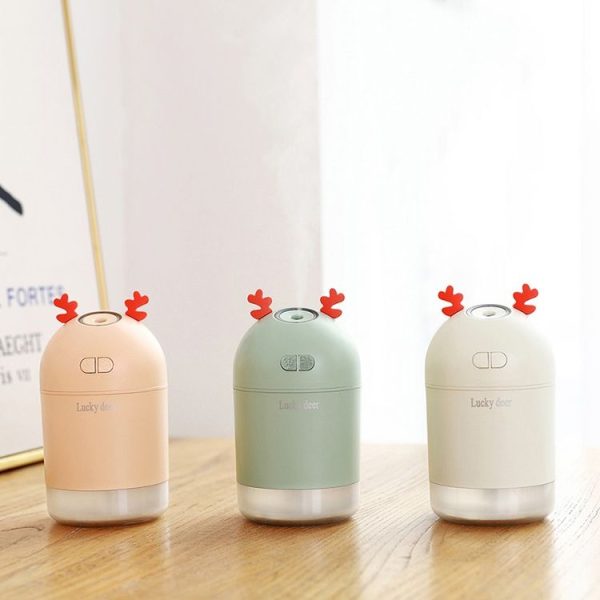 Lucky Deer Shape Large Capacity 400ml LED Humidifier Automatic Alcohol Sprayer (Pink) - Image 12