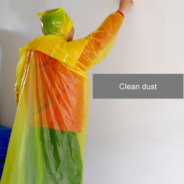 2pcs Disposable Windproof Dustproof Environmental Protection Multifunctional Raincoat, Random Color Delivery - Image 3