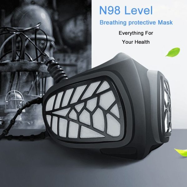 Silicone Protective Reusable PM2.5 KN95 Respirator Mask Replaceable Filter Antivirus Anti-fog Face Mask - Image 13