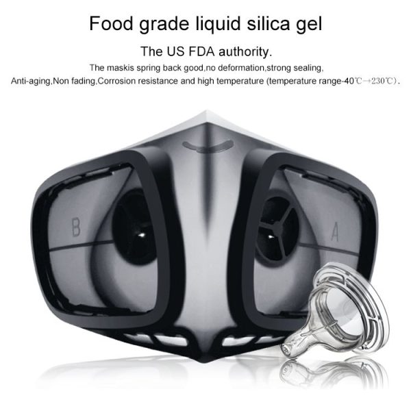 Silicone Protective Reusable PM2.5 KN95 Respirator Mask Replaceable Filter Antivirus Anti-fog Face Mask - Image 4