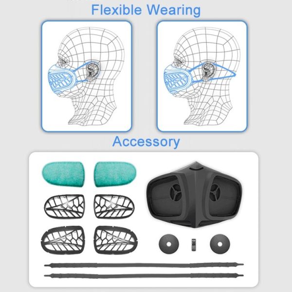 Silicone Protective Reusable PM2.5 KN95 Respirator Mask Replaceable Filter Antivirus Anti-fog Face Mask - Image 9