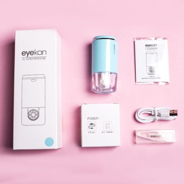 Eyekan HL-988 Ultrasonic Automatic Cleaner Beauty Lens Electric Cleaning Instrument (Pink) - Image 7
