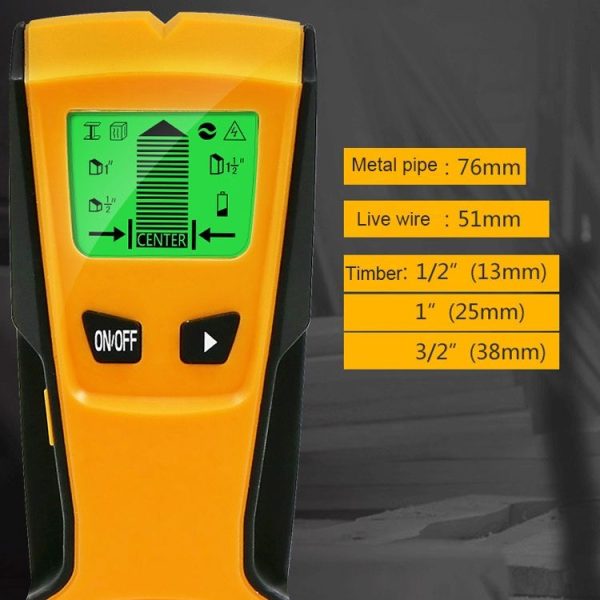 TH210 3 in 1 Wall Metal Detector for Voltage and Cable with Metal Detection Function - Image 5