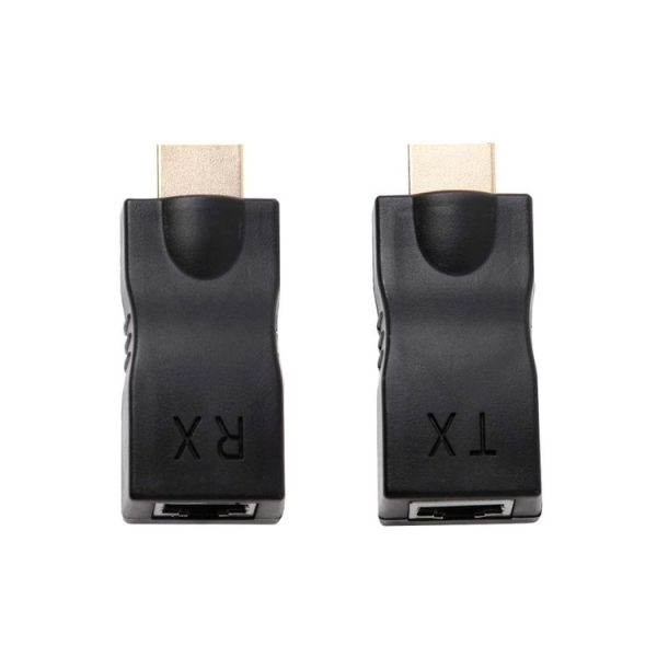 HDMI to RJ45 Extender Adapter (Receiver & Transmitter) by Cat-5e / 6 Cable, Support HDCP, Transmission Distance: 30m (Black) - Image 2