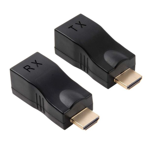 HDMI to RJ45 Extender Adapter (Receiver & Transmitter) by Cat-5e / 6 Cable, Support HDCP, Transmission Distance: 30m (Black) - Image 4