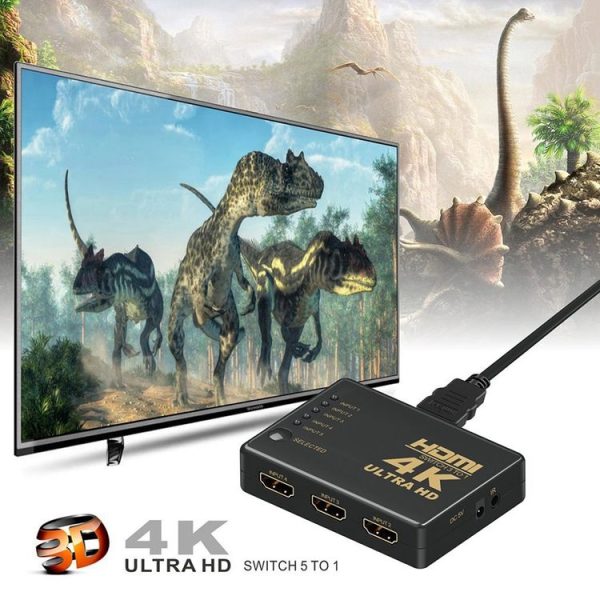 ZMT-968885 HDMI Switch 5 into 1 out 4K*2K HD Video Switch with Remote Control - Image 7