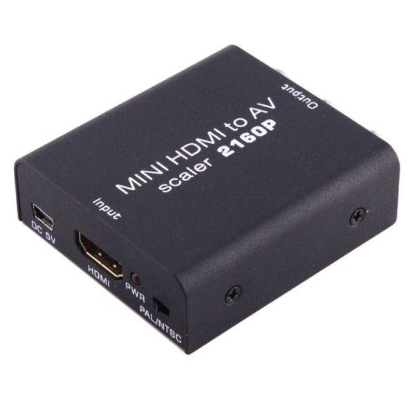 Mini HDMI to AV / CVBS Composite Video Signal Converter (Black) - Image 2