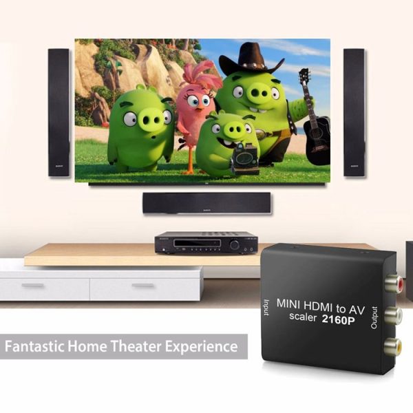 Mini HDMI to AV / CVBS Composite Video Signal Converter (Black) - Image 7