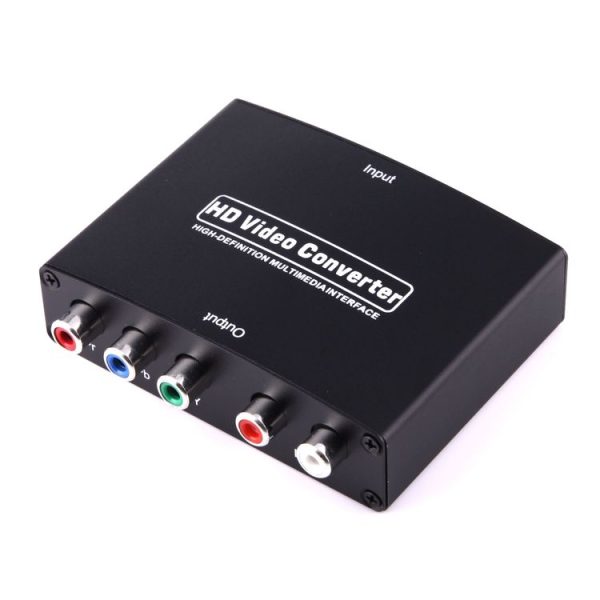 1080P HD HDMI to YPbPr Video and R / L Audio Adapter Converter (Black)