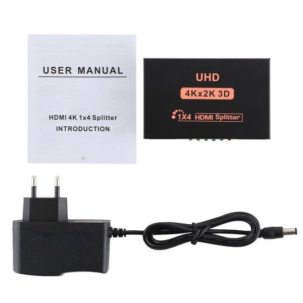CY10 UHD 4K x 2K 3D 1 x 4 HDMI Splitter (Black) - Image 4