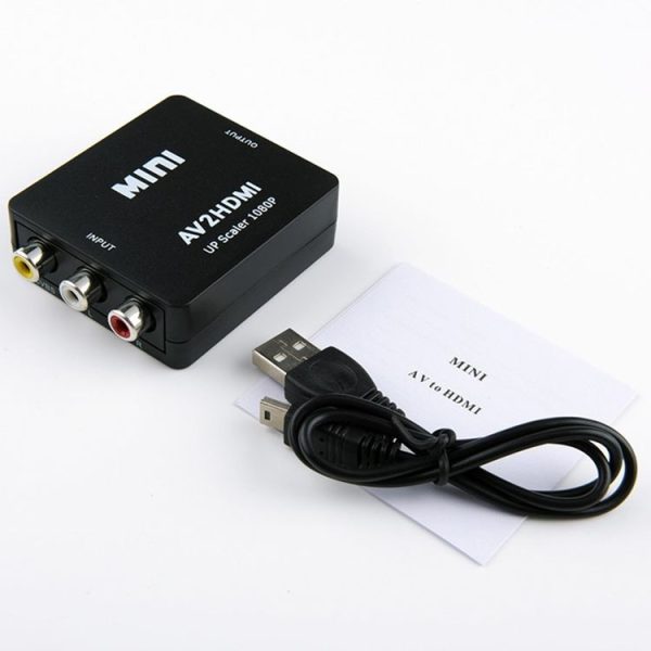 HOWEI HW-2105 Mini AV CVBS / L+R Audio to HDMI Converter Adapter, Support Scaler 1080P (Black) - Image 3