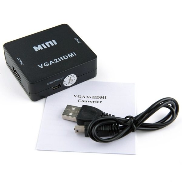HOWEI HW-2107 HD 1080P Mini VGA to HDMI Scaler Box Audio Video Digital Converter - Image 3
