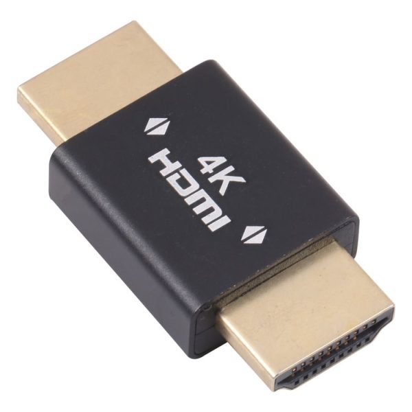 Gold-plated Head Male to Male HDMI Adapter (Black) - Image 2