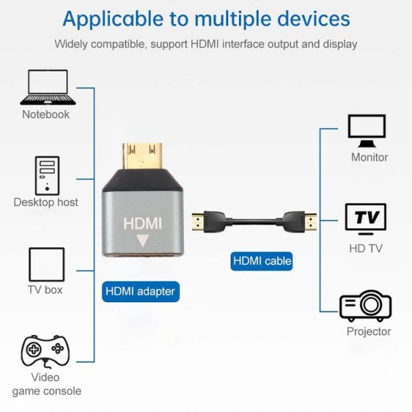 Mini HDMI Male to HDMI Female Gold-plated Head Adapter - Image 4