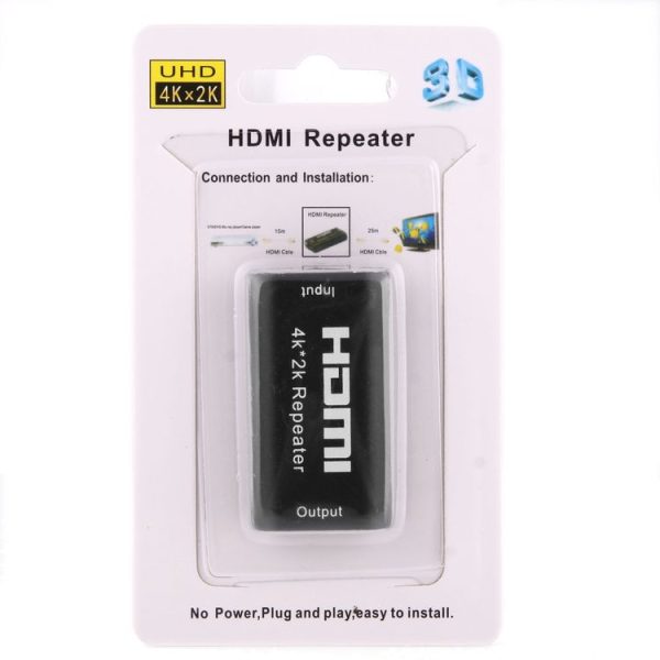 Mini 2160P Full HD HDMI 1.4b Amplifier Repeater, Support 4K x 2K, 3D (Black) - Image 5