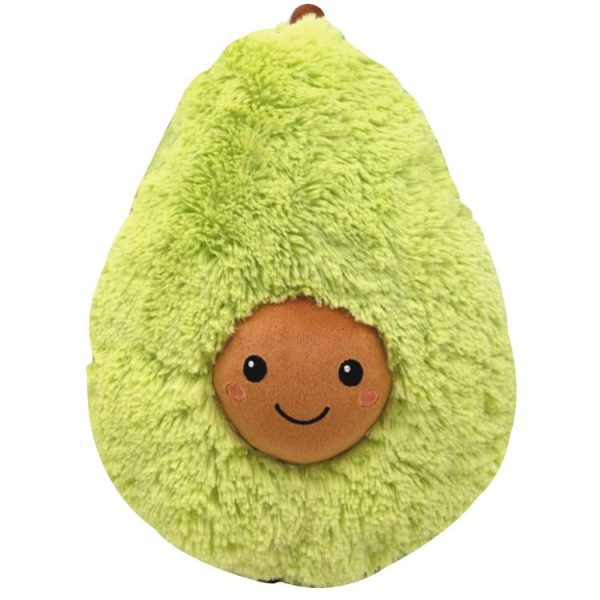 Long Plush Cartoon Avocado Shape Pillow Cushion Plush Toy, Height: 25cm