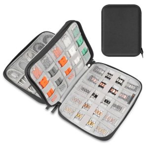 HAWEEL Watch Band Organizer Box Earphones / U Disk / Digital Cable Storage Case (Black)