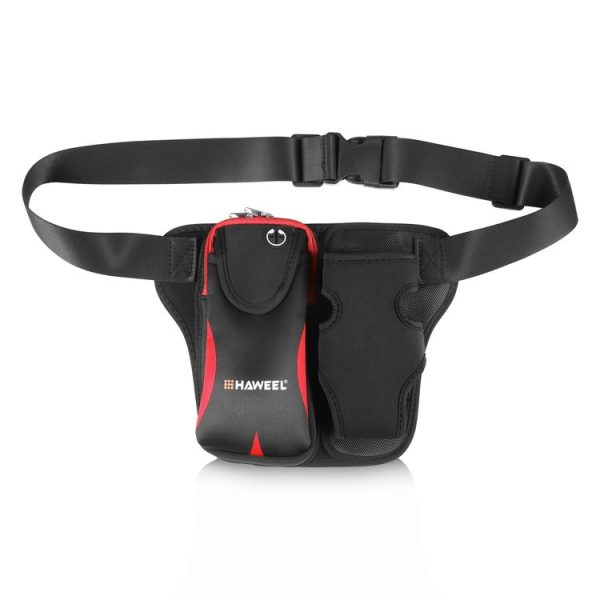 HAWEEL Multi-function Sports Fitness Water Bottle Waist Bag (Red) - Image 2
